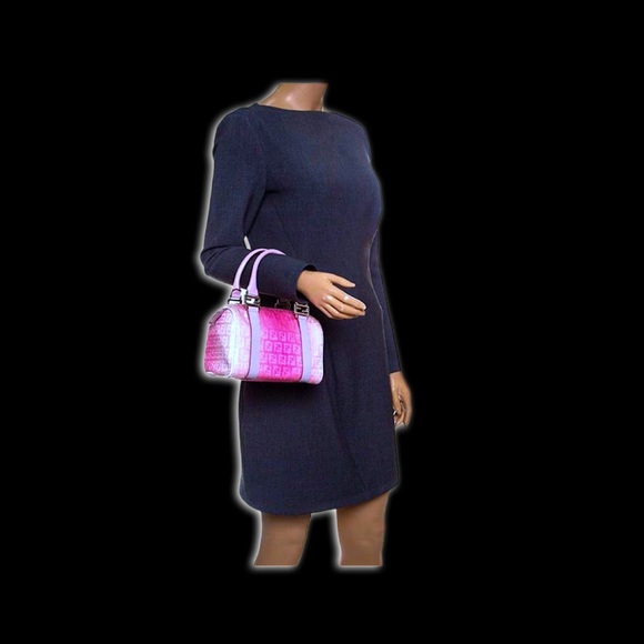 Vintage Fendi Pink Zucchino Sequins mini forever Bag Limited Edition - Picture 15 of 15